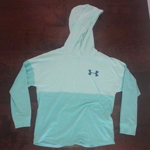 Thin, teal hoodie
